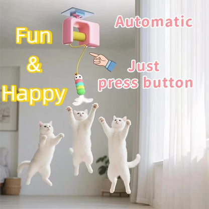 Hanging automated toy for cats