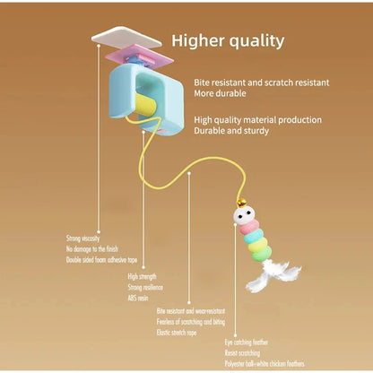 Hanging automated toy for cats