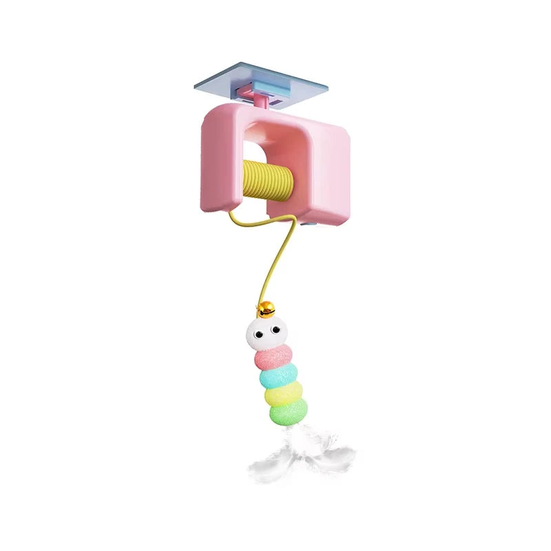 Hanging automated toy for cats